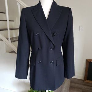 ANN TAYLOR Dark Blue Double Blazer _Sz 2